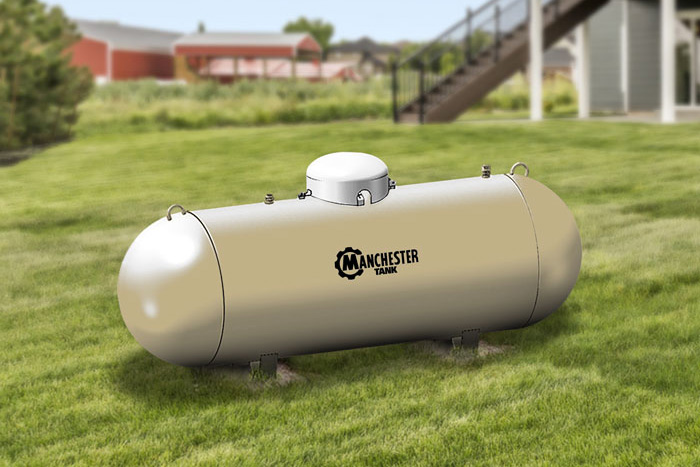 320 Gallon Horizontal Above Ground Propane Tank - ASME